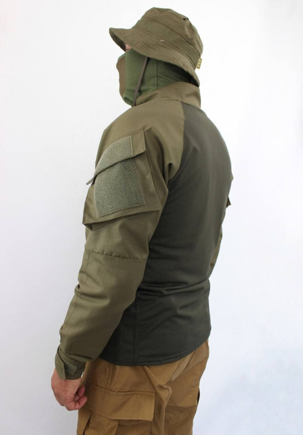 Рубашка мужская военная тактическая с липучками ВСУ (ЗСУ) Ubaks Убакс 20221853 8083 M 48 размер хаки - изображение 2