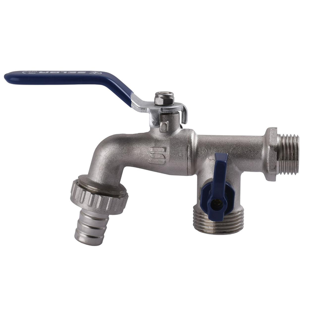 Кран шаровый поливочный двойной SELBA 1/2"x3/4"x3/4" SL4086 – фото ...