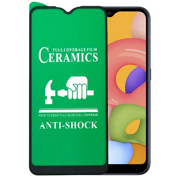 Защитное гибкое стекло Ceramic Glass 9D для Samsung Galaxy A01 (A015) Black - Фото 1 Защитное гибкое стекло Ceramic Glass 9D для Samsung Galaxy A01 (A015) Black - изображение 1