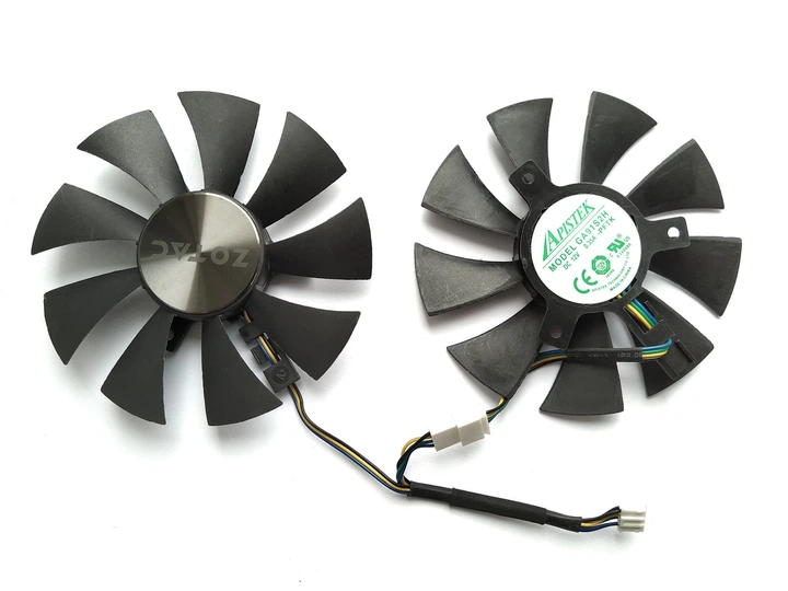 Вентилятор Apistek для відеокарти Zotac GA91S2H (GFY09010E12SPA) комплект 2 шт (№167.1) - зображення 2