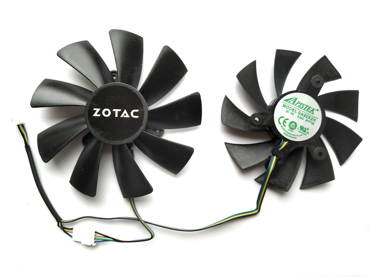 Вентилятор Apistek для видеокарты Zotac Mini GA92S2H GAA8S2U (FD9015U12S FD10015H12S) комплект 2 шт (№127) - изображение 2
