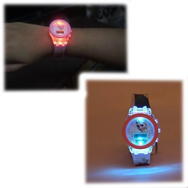 Детские электронные наручные часы с LED подсветкой для девочки 2 в 1 "Холодное сердце (Frozen)" 2 Light Watch (AN)20852 - изображение 2