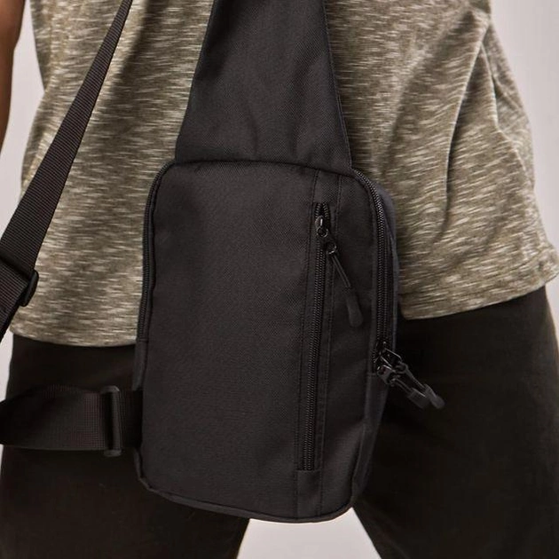 Качественная тактическая сумка с кобурой, мужская сумка черная из IQ-169 кордури мессенджер - изображение 1