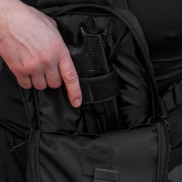 Якісна тактична сумка з кобурою, чоловіча сумка чорна із IQ-169 кордурі месенджер - зображення 2
