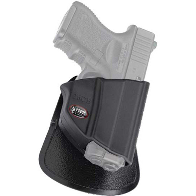 Кобура Fobus для Glock-26 з поясним фіксатором black (26DB USA) - зображення 1