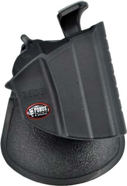 Кобура Fobus для Glock-26 з поясним фіксатором black (26DB USA) - зображення 2