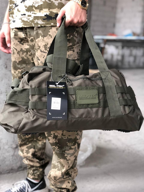 Универсальная тактическая военная сумка MIL-TEC® US Combat Parachute Cargo Small 25 л, ОРИГИНАЛ, олива - изображение 1