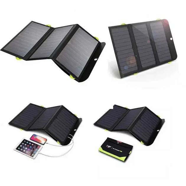 Портативная солнечная панель Allpowers 21W 10000 mah встроенный power ...