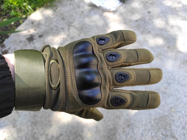 Перчатки военные тактические палые Oakley олива - изображение 1