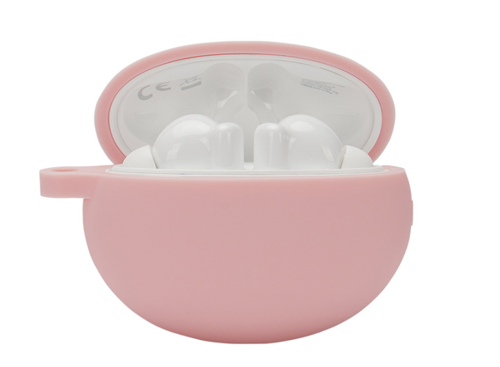 Чохол-накладка DK Silicone Candy Friendly з карабіном для Huawei FreeBuds 4i (pink) - Фото 3 Чохол-накладка DK Silicone Candy Friendly з карабіном для Huawei FreeBuds 4i (pink) - зображення 3