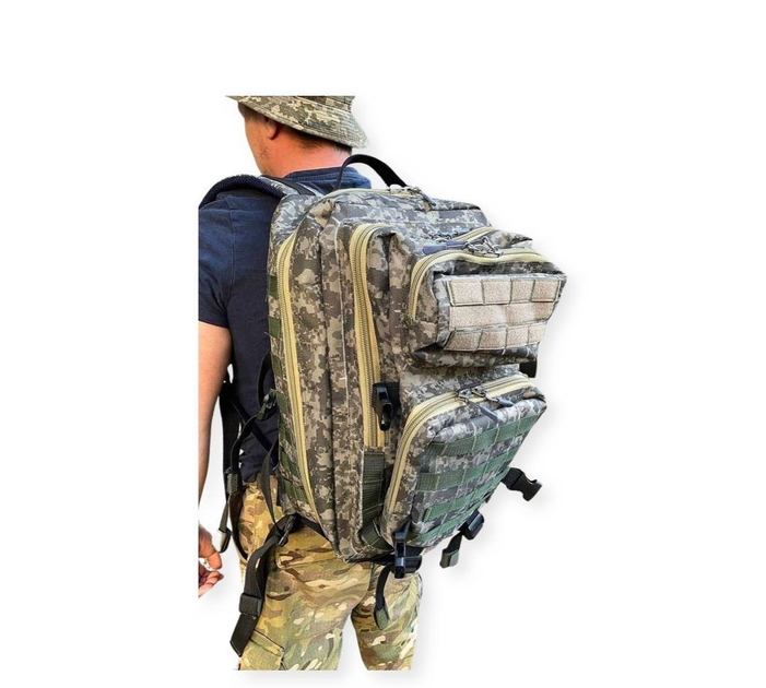 Рюкзак тактический пиксель серый КАТАН 45л - изображение 1
