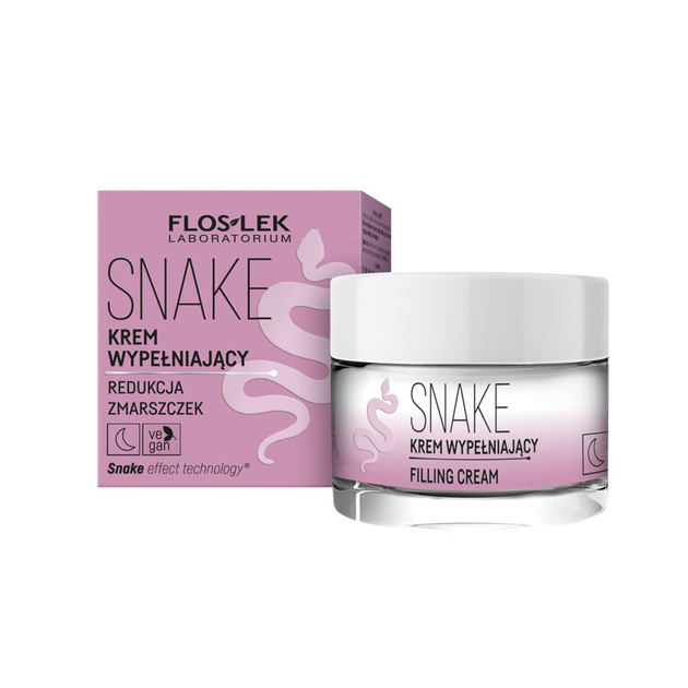 Ночной крем-заполнитель морщин для лица Snake Effect FLOSLEK, 50 мл ...
