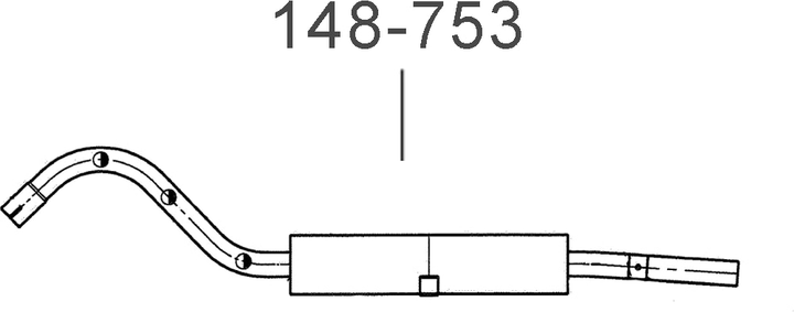 Глушник Bosal задній ВАЗ 2101 (BO0040) (148-753) - зображення 1