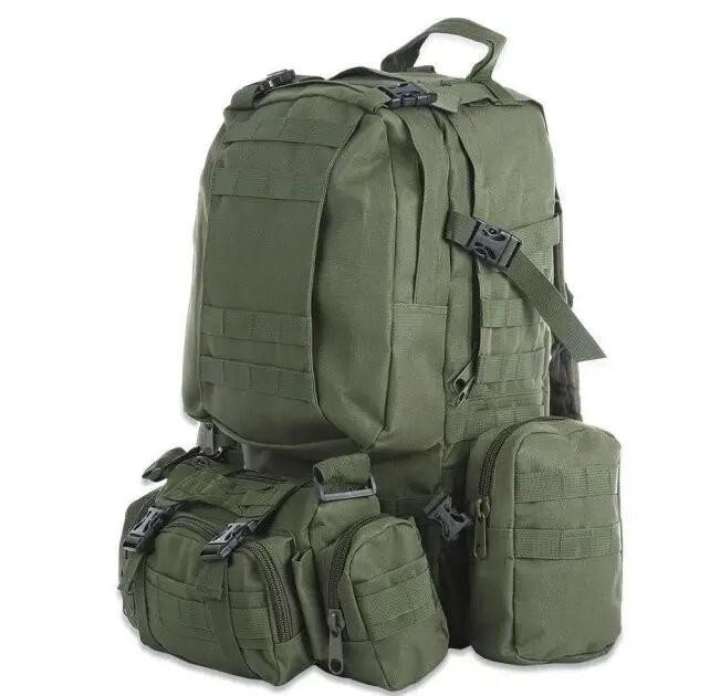 Рюкзак тактичний, військовий MT50, 50 л. з підсумками та MOLLE Green - зображення 1