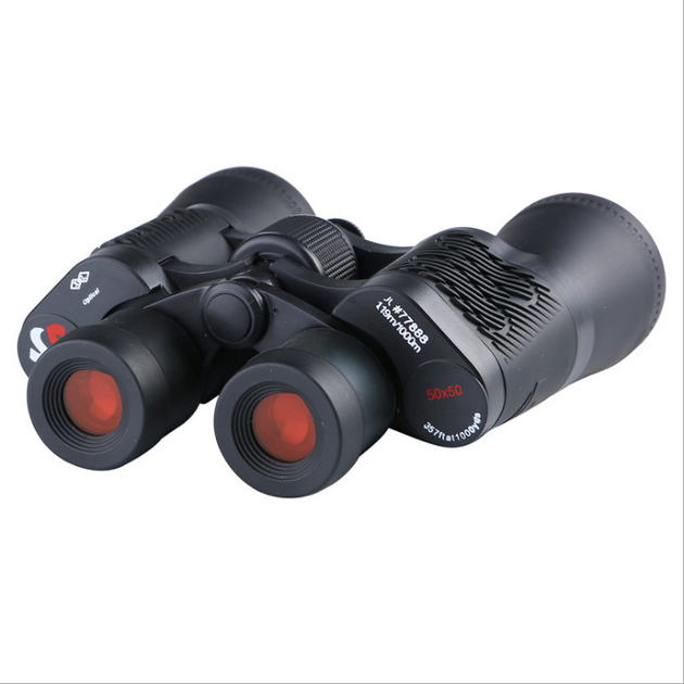 Мощный бинокль для наблюдения Sport Optics 50x50-10 кратное увеличение 119m/1000m водонепроницаемый, прорезиненный Черный - изображение 8
