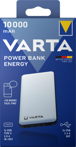 УМБ Power Bank Varta Energy 57976, 10000 mAh, USB 5V/3A, Box - Фото 8 УМБ Power Bank Varta Energy 57976, 10000 mAh, USB 5V/3A, Box - изображение 8
