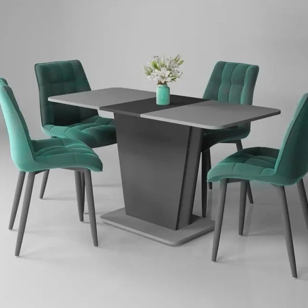 Стол обеденный Cosmo (Intarsio) Графит + Серый Камень 434202_2 - изображение 5
