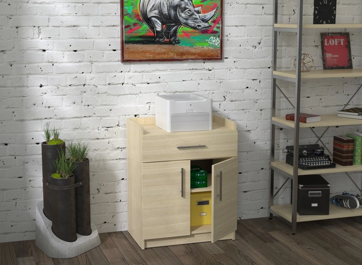Тумба для принтера L-640 Loft design Дуб Борас - Фото 1 Тумба для принтера L-640 Loft design Дуб Борас - изображение 1