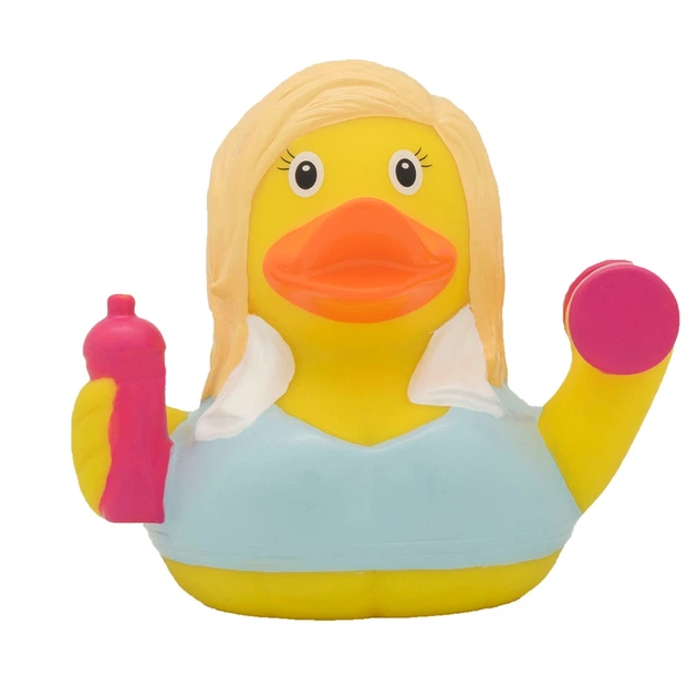 Утка Фитнес девушка FunnyDucks резиновая L1279 - Фото 2 Утка Фитнес девушка FunnyDucks резиновая L1279 - изображение 2