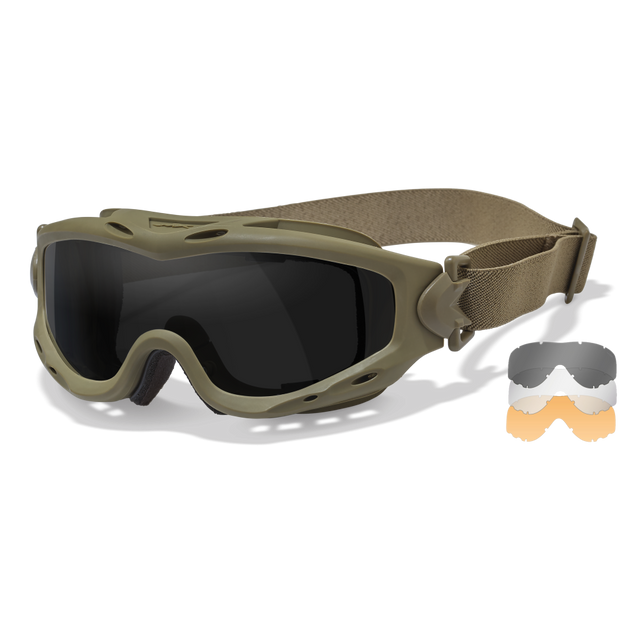Wiley X SPEAR Dual Ballistic Goggles Grey/Clar/Orange Lens/Matte Nude Frame - зображення 2
