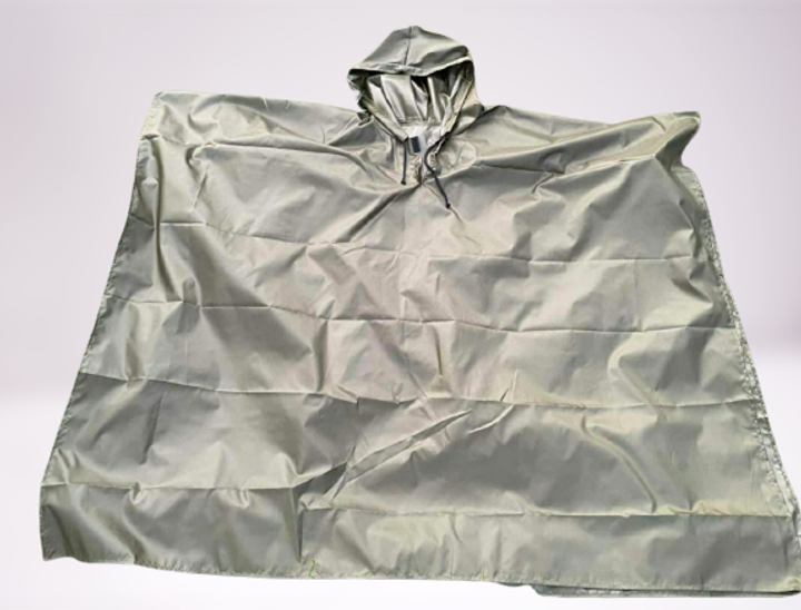 Тактический дождевик Пончо Raincoat водонепроницаемый военный плащ One Size (Olive) накидка от дождя - изображение 1