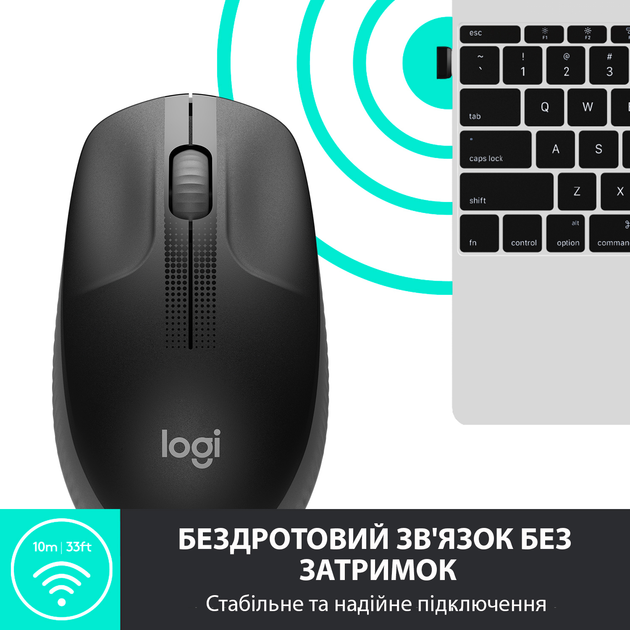 Мышь Logitech M190 Wireless Charcoal (910-005905) - изображение 4