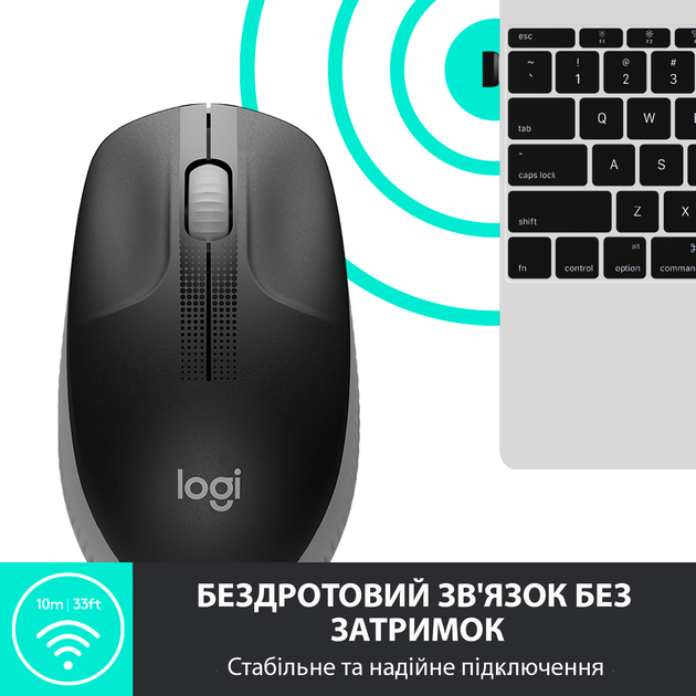 Миша Logitech M190 Wireless Mid Grey (910-005906) - зображення 4