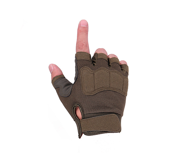 Тактические перчатки беспалые Gloves олива размер M (11687) - изображение 2