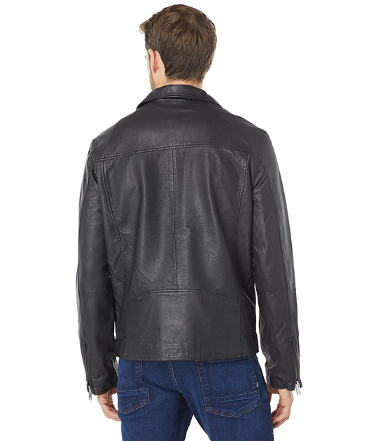 Selected homme biker hot sale leather jacket