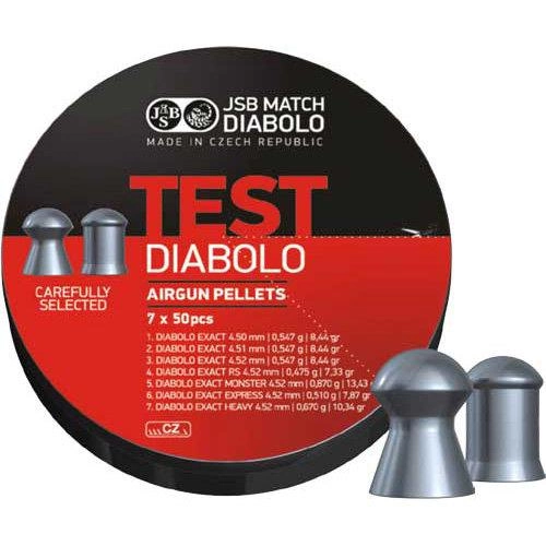 Пули пневматические JSB Diablo TEST EXACT 4,5 мм 0,51; 0,54; 0,67; 0,87 г (002003-350) - изображение 1