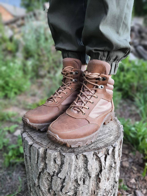 Тактические мужские ботинки с трековой подошвой коричневые размер 38 - изображение 2