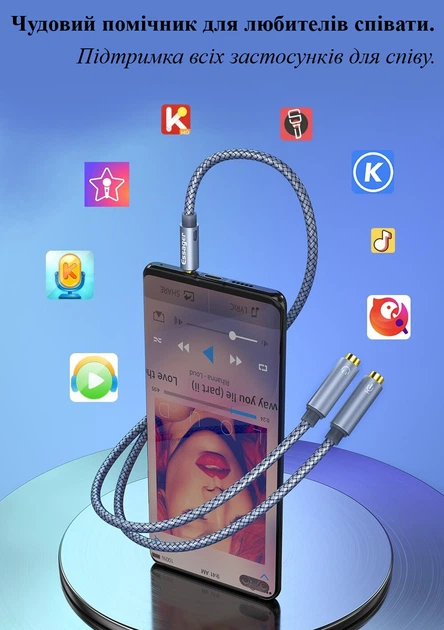 Аудіо розгалужувач/перехідник/спліттер mini jack 3.5 mm AUX AM