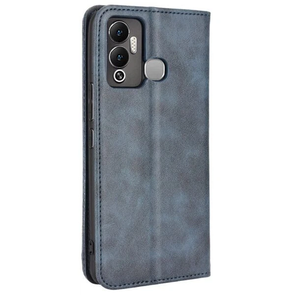 Чехол-книжка Deexe Retro Style для Infinix Hot 12 Play / 12 Play NFC (x6816 / x6816c) - Blue - изображение 3
