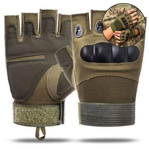 Перчатки тактические Storm-2; XL (22-24см); Безпалые; Зеленые. Штурмовые перчатки Штурм ХЛ. - изображение 1