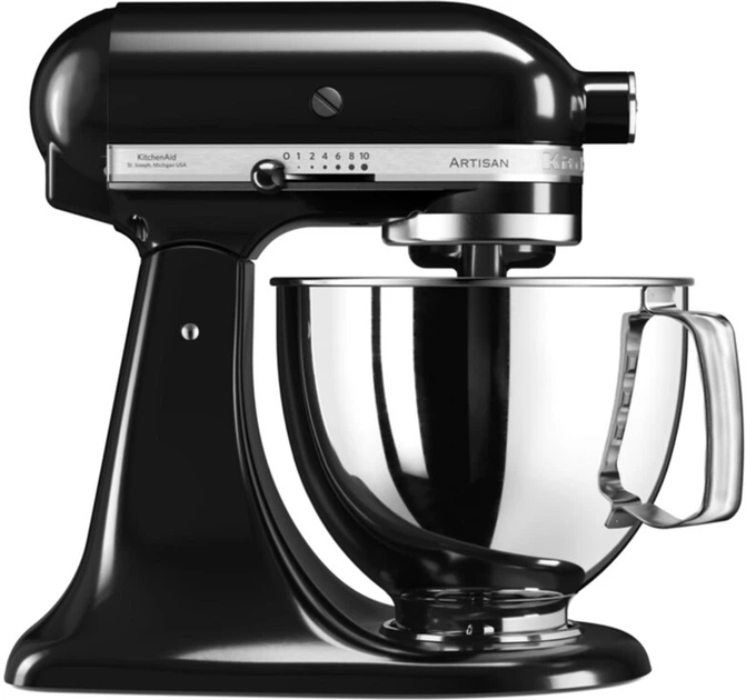 Кухонная машина KitchenAid Artisan 5KSM125EOB с откидным блоком черный - Фото 3 Кухонная машина KitchenAid Artisan 5KSM125EOB с откидным блоком черный - изображение 3