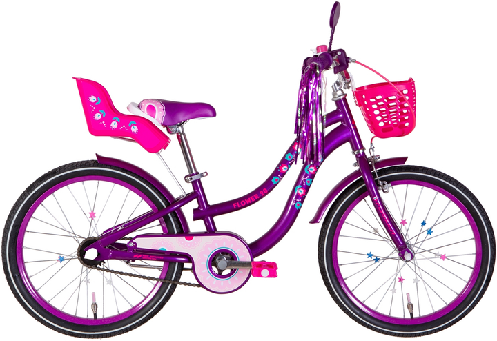 Велосипед Formula Flower Premium 10" 20" 2022 Фиолетовый (OPS-FRK-20 ...