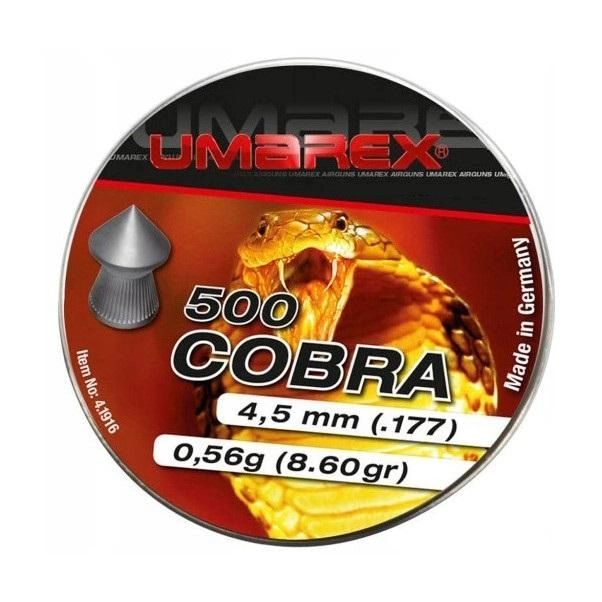 Пули Umarex Diabolo Cobra Ribbed 4,5 мм 500 шт. - изображение 2
