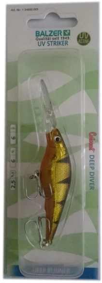 Воблер Balzer Colonel UV Striker Deep Diver FL 60 мм 6 г Perch (13465 005) - Фото 1 Воблер Balzer Colonel UV Striker Deep Diver FL 60 мм 6 г Perch (13465 005) - изображение 1