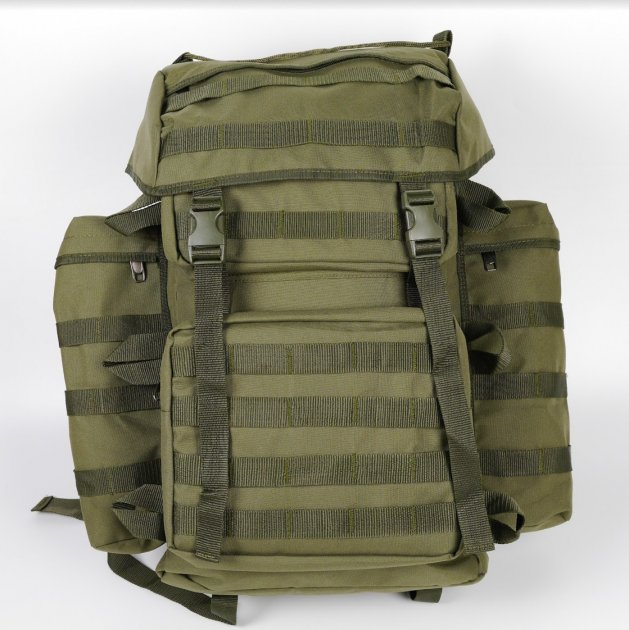 Рюкзак тактический 80 литров объем мужской штурмовой военный рюкзак 80л, водоотталкивающий оксфорд Хаки (KS2677880) - изображение 2