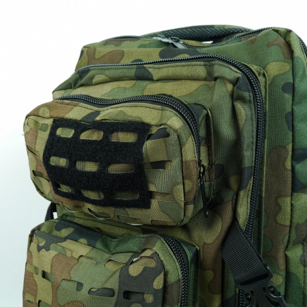 Рюкзак тактический 45 литров объем для ЗСУ, мужской штурмовой военный рюкзак 45 л, водоотталкивающий Cordura Дубок - изображение 2