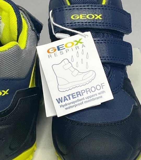 Детские утепленные демисезонные ботинки Geox Savage Waterproof 31 сине-лаймовые - Фото 8 Детские утепленные демисезонные ботинки Geox Savage Waterproof 31 сине-лаймовые - изображение 8