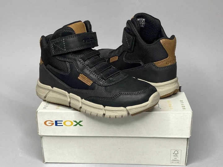 Дитячі демісезонні шкіряні черевики Geox Flexyper 29 чорні - зображення 3