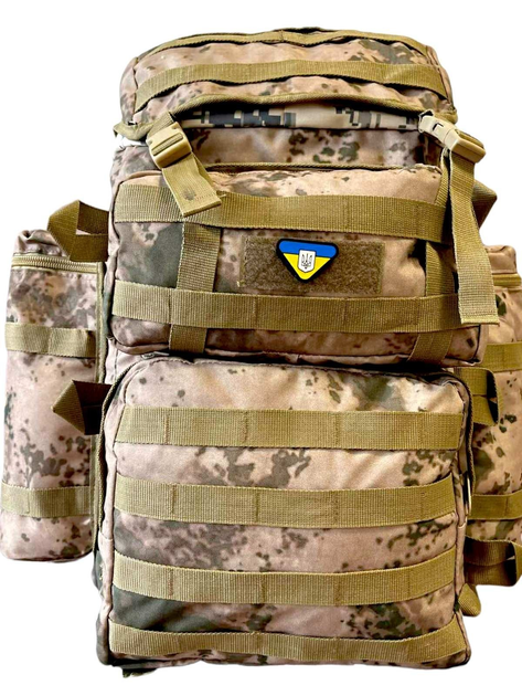 Рюкзак песочный камуфляж 60/70 л тактический, армейский, военный. Турция. - изображение 2
