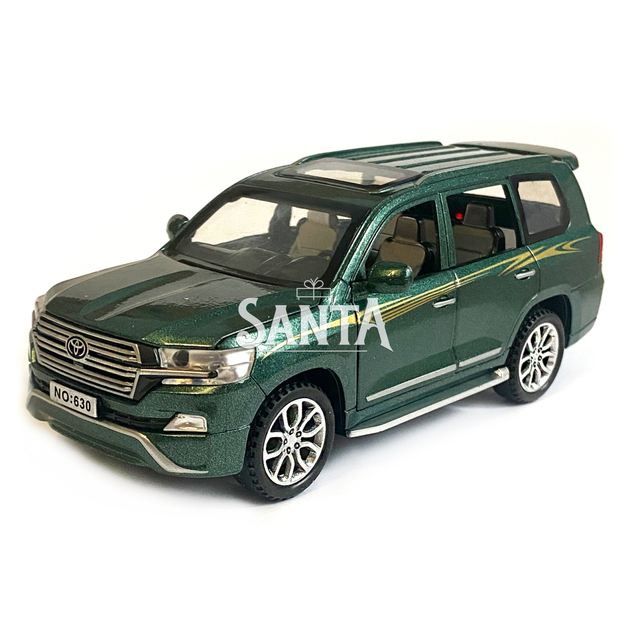 Машинка металева Toyota Land Cruiser «AutoExpert» Toyota джип зелений, звук, світло, інерц., відкр. двері, багаж, капот, 15*6*6 см (11701W) - зображення 2