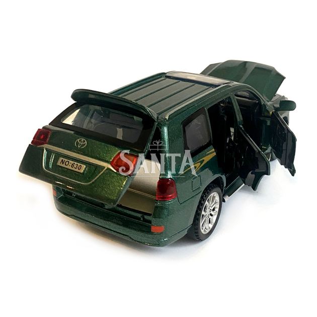Машинка металева Toyota Land Cruiser «AutoExpert» Toyota джип зелений, звук, світло, інерц., відкр. двері, багаж, капот, 15*6*6 см (11701W) - зображення 7