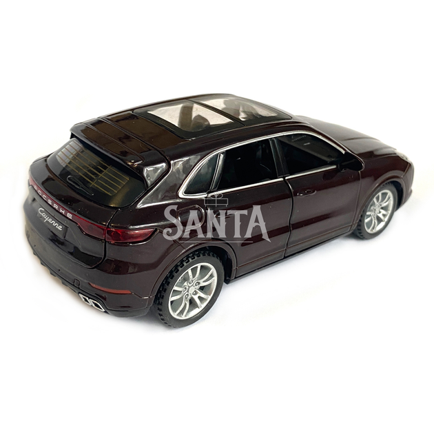 Машинка игровая Porsche Cayenne «АвтоЕксперт» Порше каен, металл, коричневая, подсветка фар, звук, инерция, открываются двери, капот, 15*6*4, 24705 - изображение 4