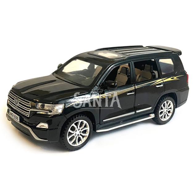 Машинка металева Toyota Land Cruiser AutoExpert Тойота джип чорний, звук, світло, інерц., відкр. двері, багаж, капот, 15*6*6 см (11701W) - зображення 2