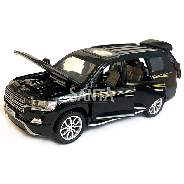 Машинка металева Toyota Land Cruiser AutoExpert Тойота джип чорний, звук, світло, інерц., відкр. двері, багаж, капот, 15*6*6 см (11701W) - зображення 5