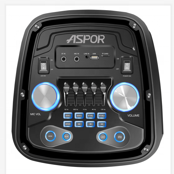 Bluetooth колонка Aspor A668- черный - изображение 4