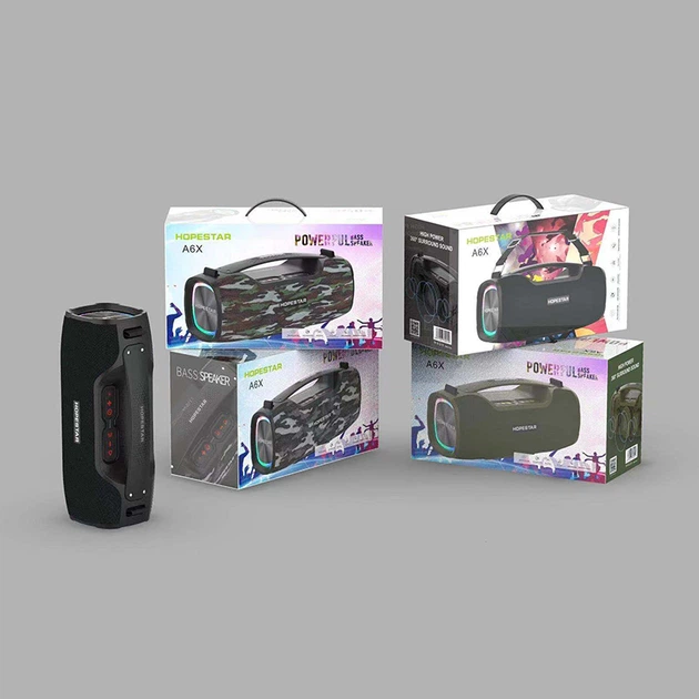Bluetooth колонка Hopestar A6X- камуфляж зеленый - Фото 4 Bluetooth колонка Hopestar A6X- камуфляж зеленый - изображение 4